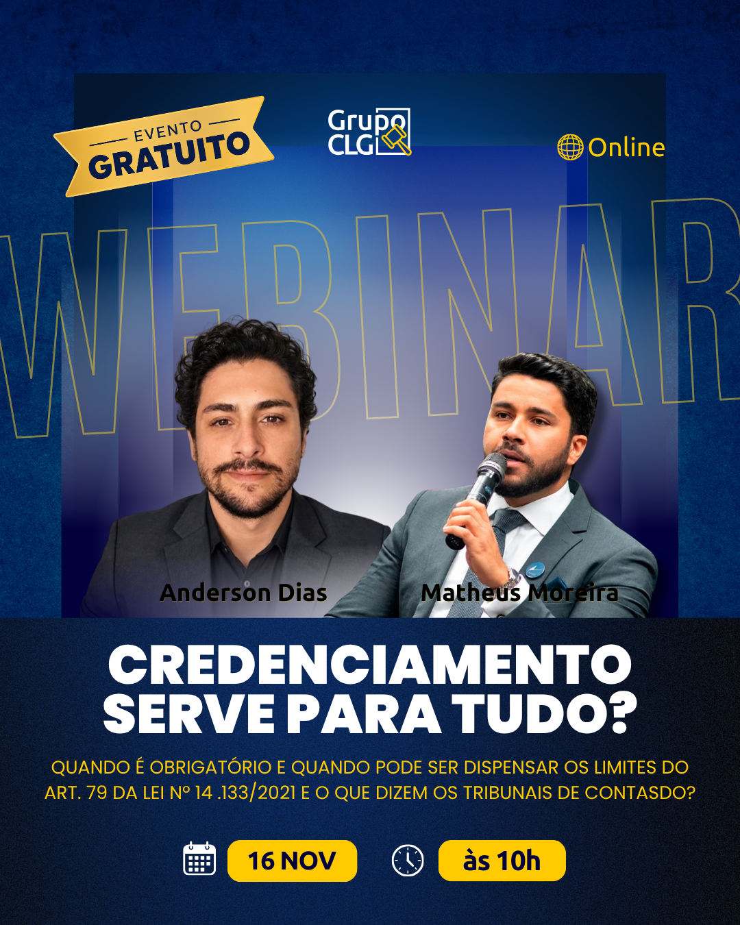 Flyer do webinar Credenciamento serve para tudo?